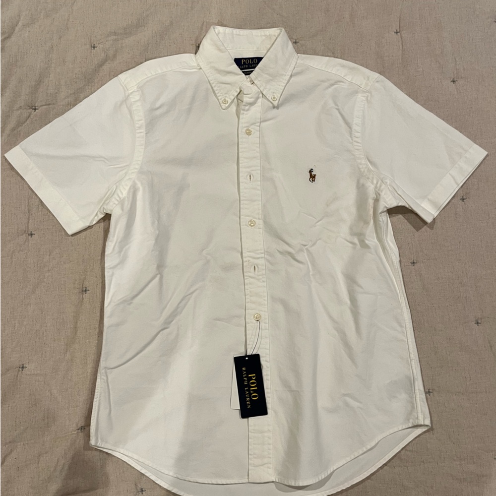 Polo Ralph Lauren White short Sleeve button Up